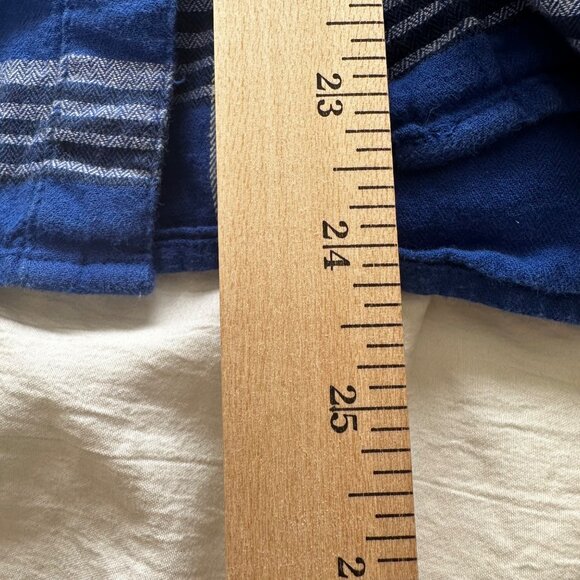 Old Navy Blue Plaid Classic Button-Up Shirt Size XXL Heritage Casual Workwear - Picture 6 of 8